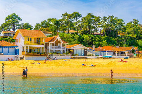 Coastline of Arcachon bay in France photo