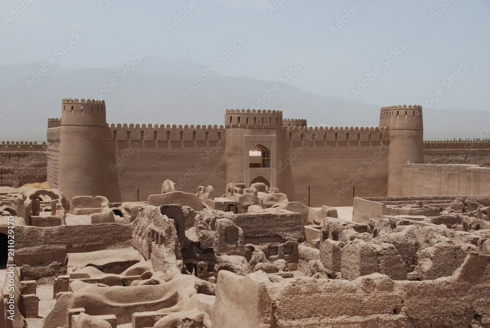General view of Rayen Castle in Iran
