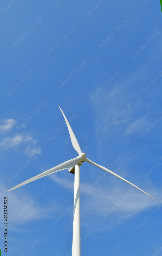 wind turbine in fog  windmill wind energy