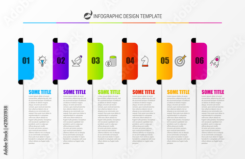 Infographic design template. Creative concept with 6 steps