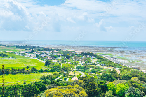 Aerial view of Saint-Clément-des-Baleines, France photo