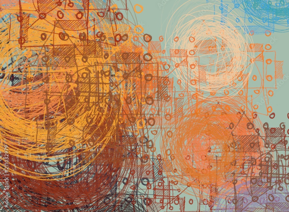 Fototapeta premium Abstract painting on canvas. Hand made art. Colorful texture. Modern artwork. Strokes of fat paint. Brushstrokes. Contemporary art. Artistic background image.