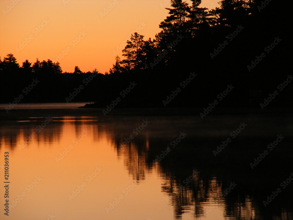 Sunset Over Lake Kabetogama, Voyageurs National Park