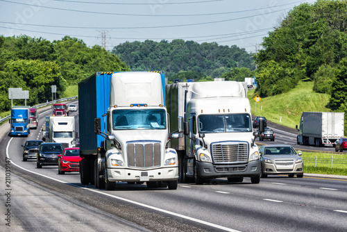 Heavy Interstate Traffic in Eastern Tennessee