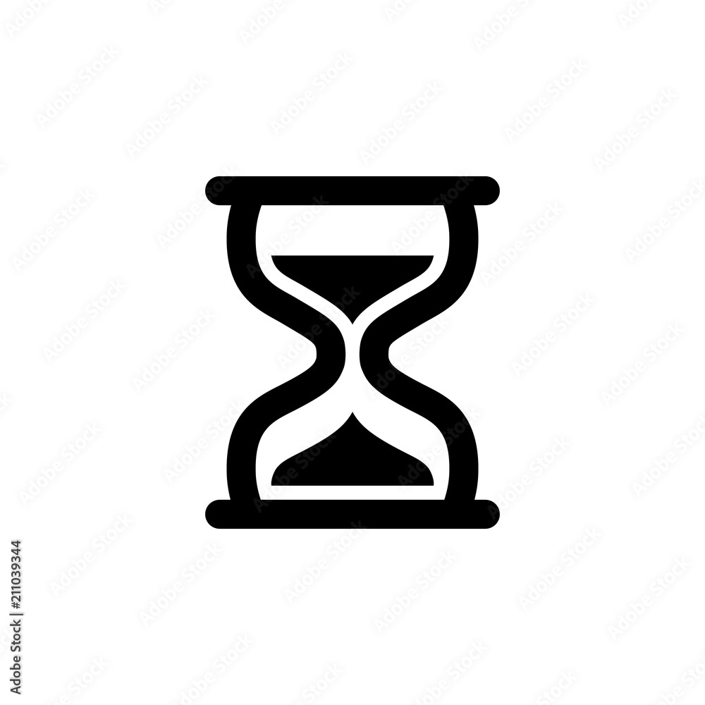 Hour glass vector icon on separated background. Variant No. 2 Hour glass vector icon on separated background. Variant No. 2