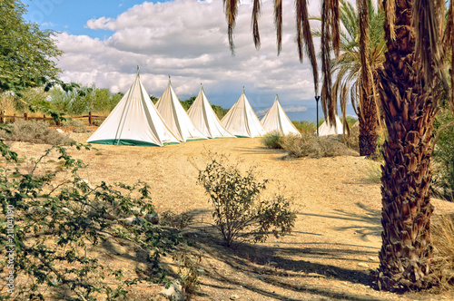 Teepees in the Desert © MaxLoganProductions