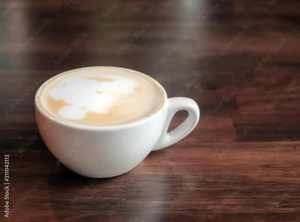 Fototapeta premium Coffee cup, A cup of hot latte coffee