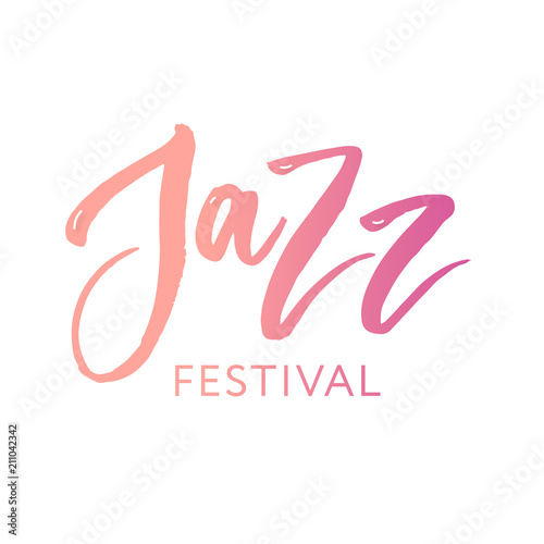 Jazz festival text lettering calligraphy black color sticker