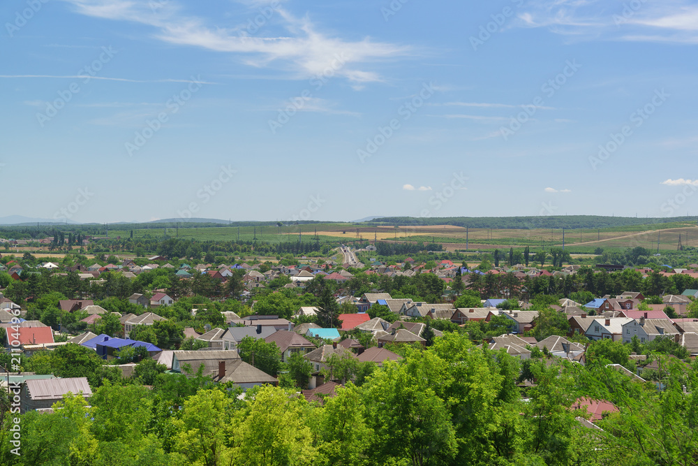 The roof of a small Kuban town of Krymsk in the Krasnodar region