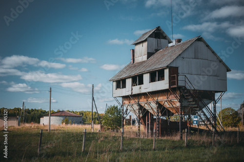 Old grain dryer in the Russian village © andiafaith