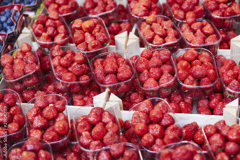 Fresh organic vegetables and fruits on farmer market in Paris, France Fresh organic vegetables and fruits on farmer market in Paris, France