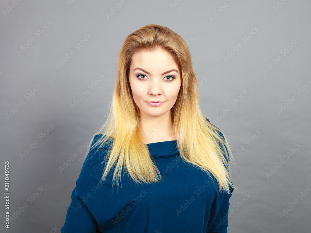 Portrait of feminine blonde young woman Portrait of feminine blonde young woman