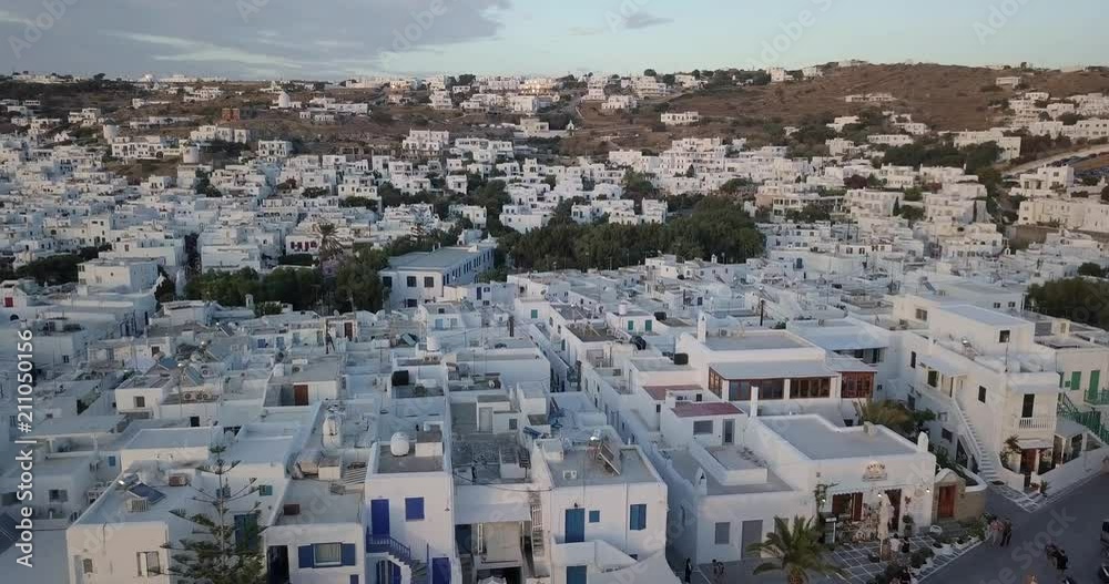 Aerial view of the town of Mykonos, Greece. Aerial view of the town of Mykonos, Greece.