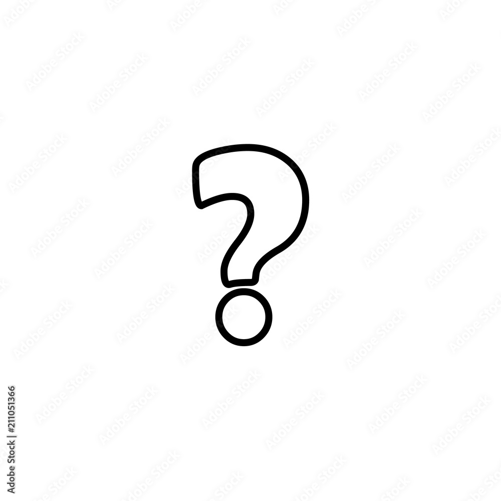 Question mark sign icon, vector illustration. Flat design style