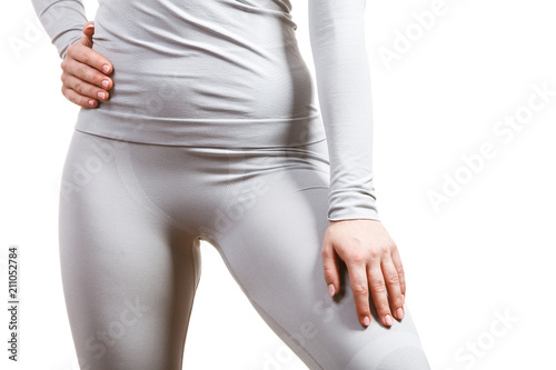 female body wearing thermoactive underwear