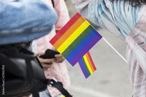 Rainbow flags a gay parade