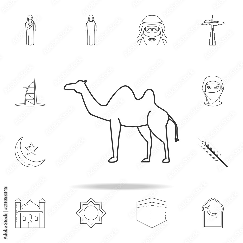 camel icon. Detailed set of Arab culture icons. Premium graphic design. One of the collection icons for websites, web design, mobile app camel icon. Detailed set of Arab culture icons. Premium graphic design. One of the collection icons for websites, web design, mobile app