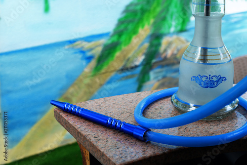 beautiful national calabash shisha bulb of blue color