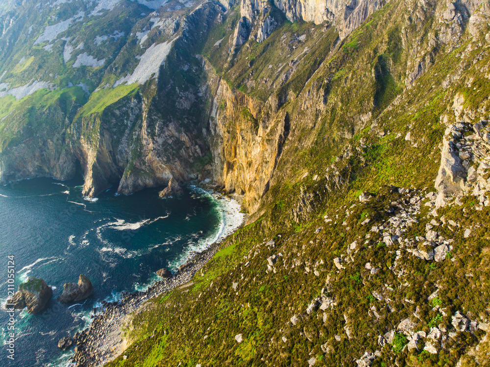 Slieve League, Irelands highest sea cliffs, located in south west Donegal along this magnificent costal driving route.