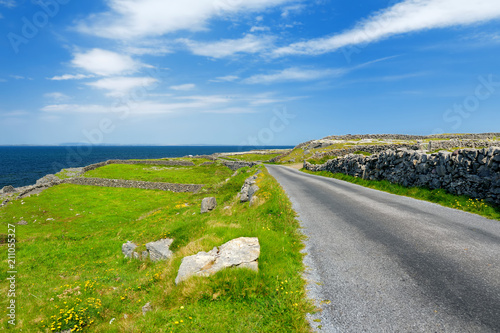 Inishmore or Inis Mor, the largest of the Aran Islands in Galway Bay, Ireland. photo