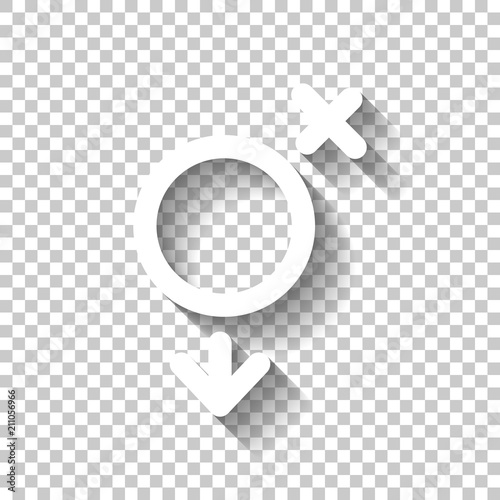 gender symbol. linear symbol. simple transgender icon. White ico