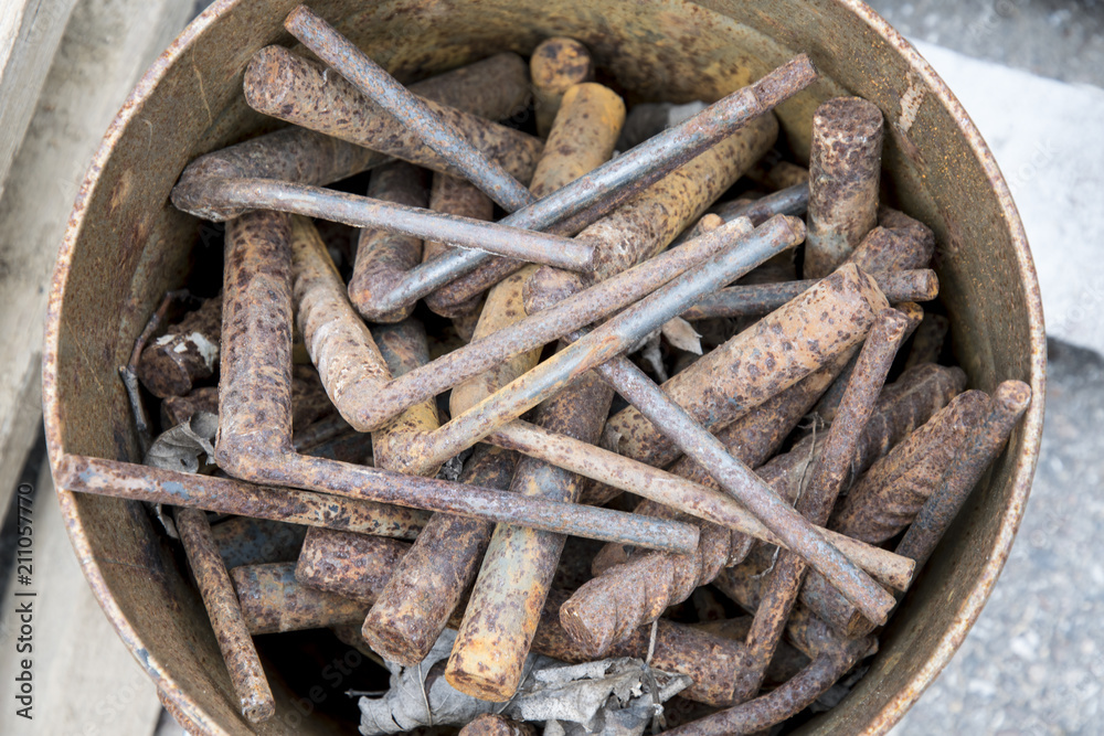 old metal rusty nails and screws old metal rusty nails and screws