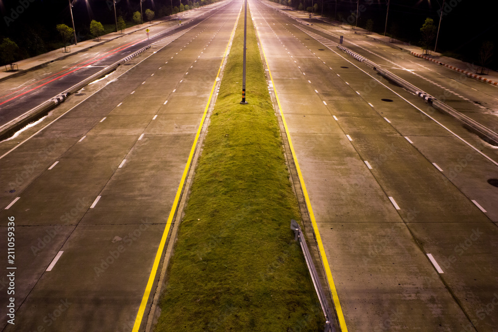 green traffic island at night green traffic island at night