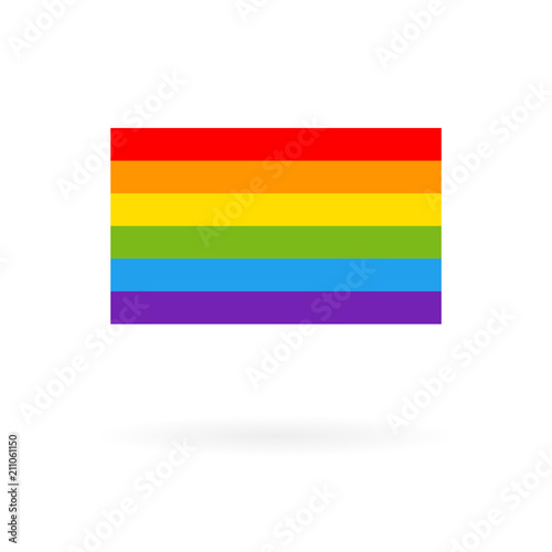 Pride flag icon. Color rainbow vector background, LGBT Lesbian gay bisexual transgender concept, Symbol