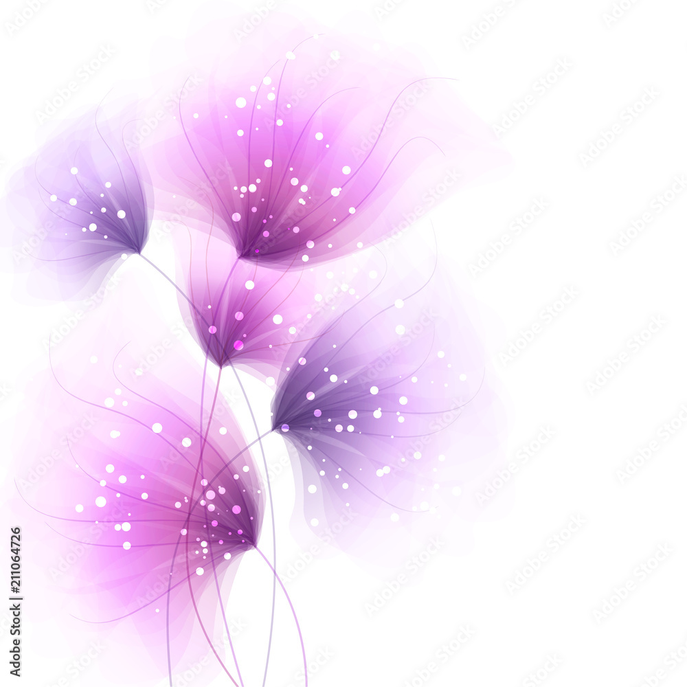 Fototapeta premium vector background with flowers