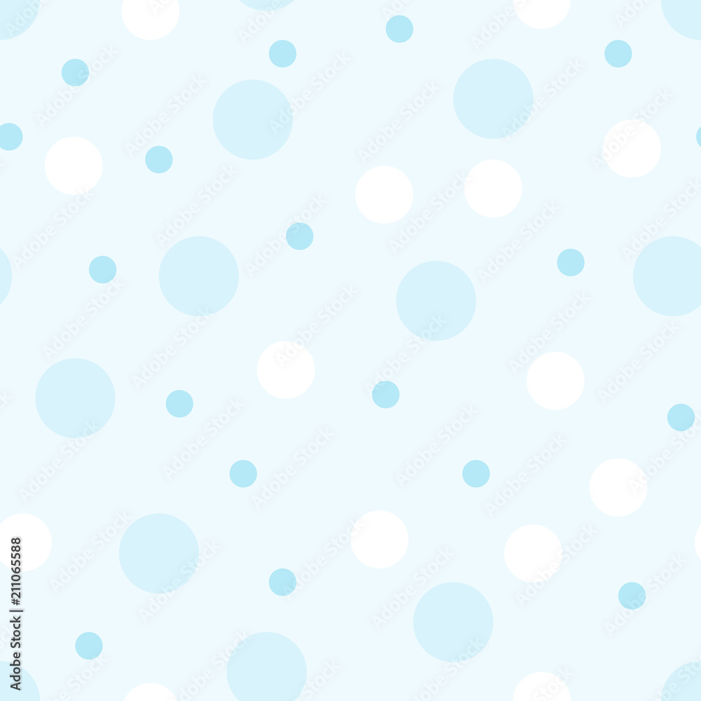 Seamless pattern of circles in blue tones. Illustration for a boy at a baby shower party with polka dots. Background for greeting or invitation cards. Seamless pattern of circles in blue tones. Illustration for a boy at a baby shower party with polka dots. Background for greeting or invitation cards.