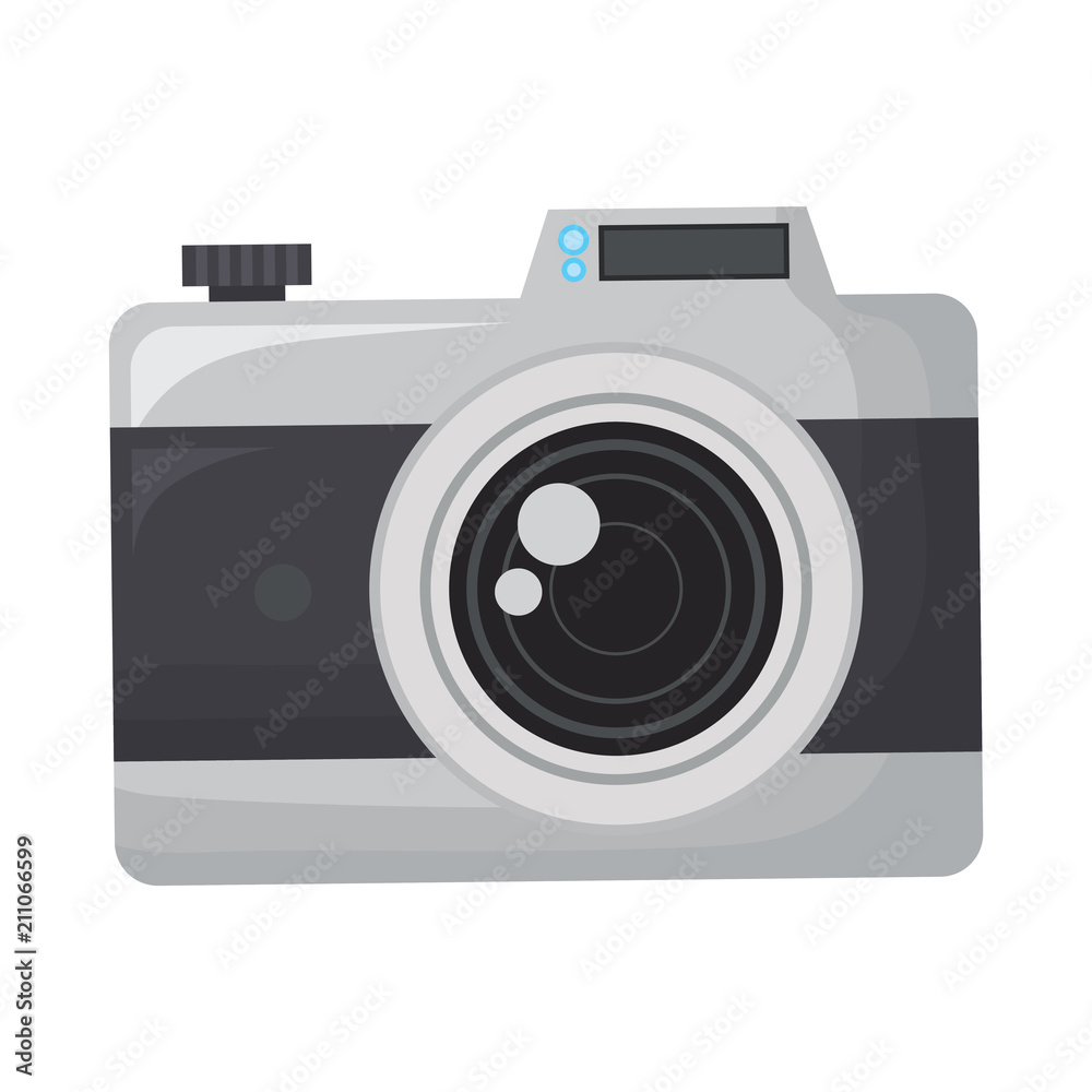 photographic camera icon over white background, vector illustration photographic camera icon over white background, vector illustration