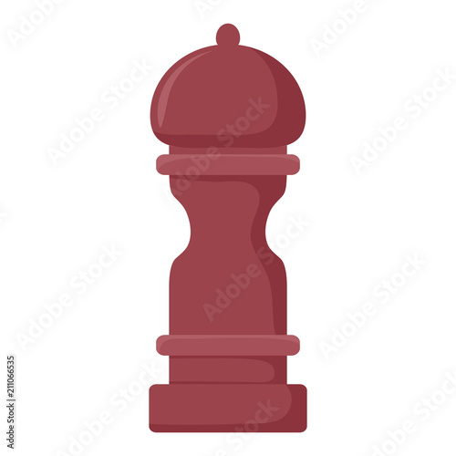 pepper mill icon over white background, vector illustration