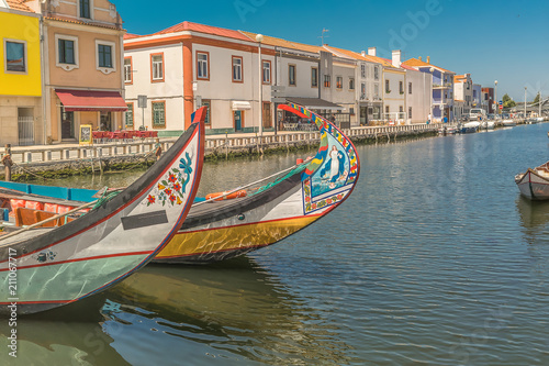 Fotografija Scenic view of a canal in Aveiro Portugal