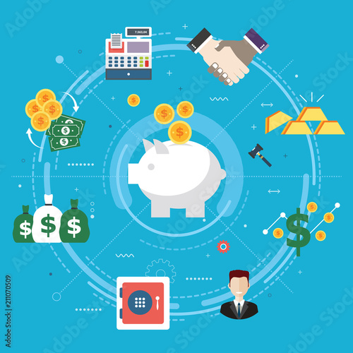 Finance and economy, investment, savings and business.