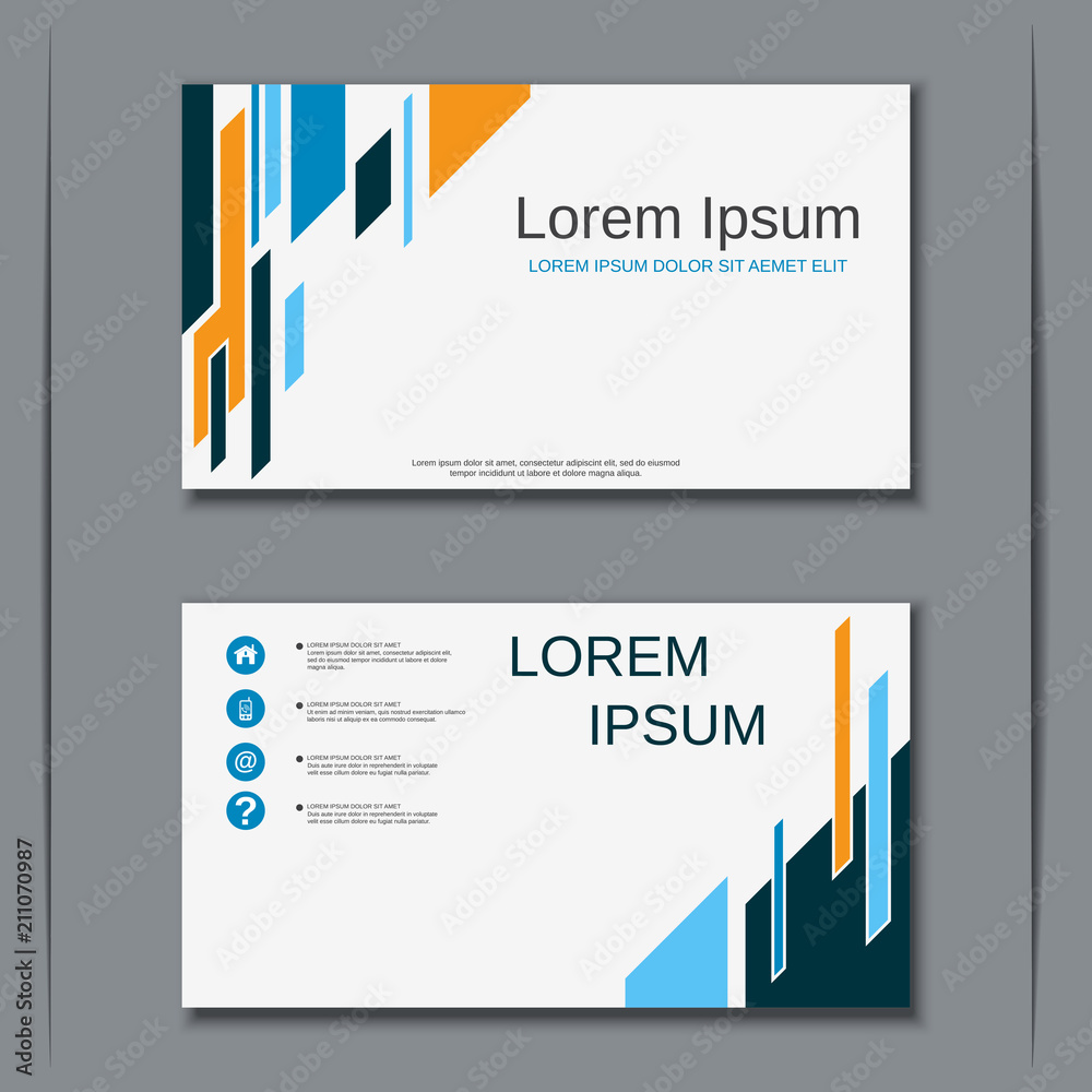 Modern business visiting card vector design template Modern business visiting card vector design template