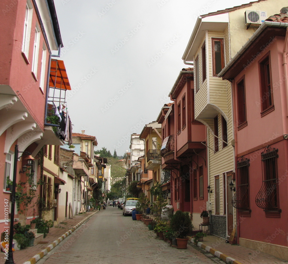 Fototapeta premium A street in Mudanya Bursa