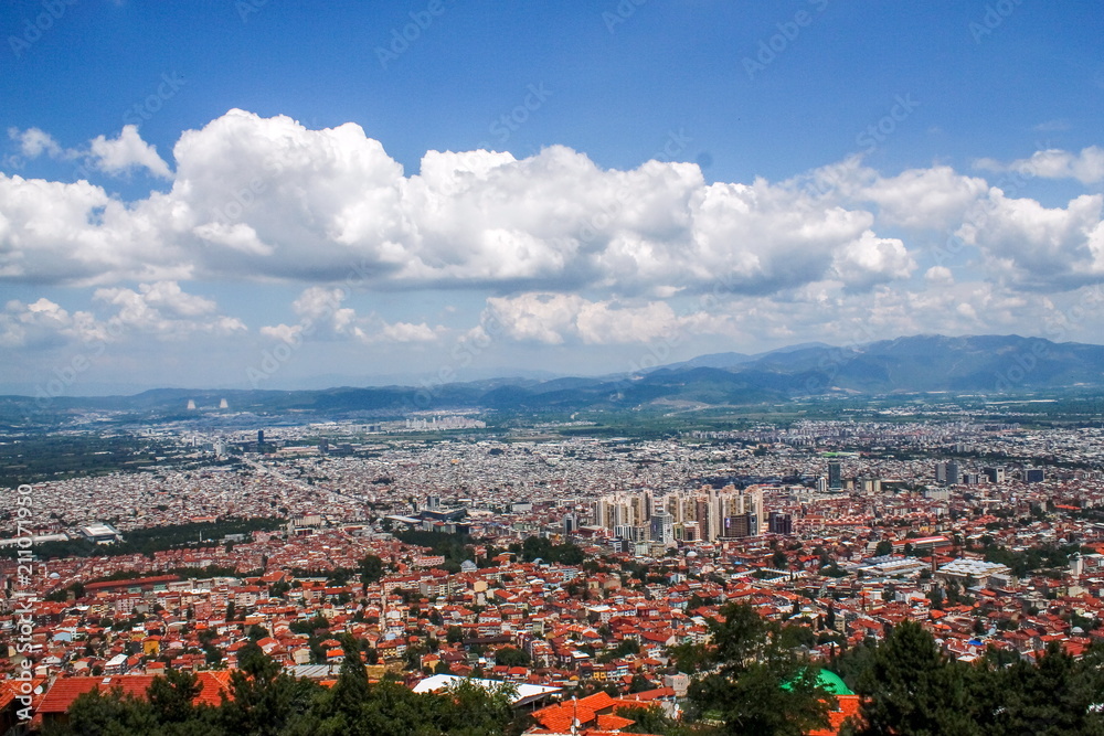 Bursa City view from Uludag Mountain, Turkey
