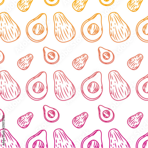 degraded line tasty slice avocado fruits background