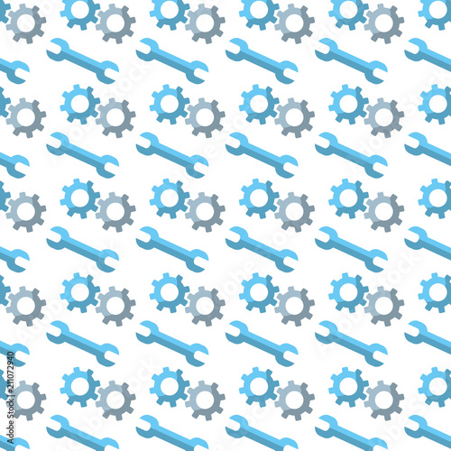 industry gears and wrench repair background
