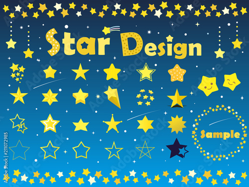 スター星飾り素材