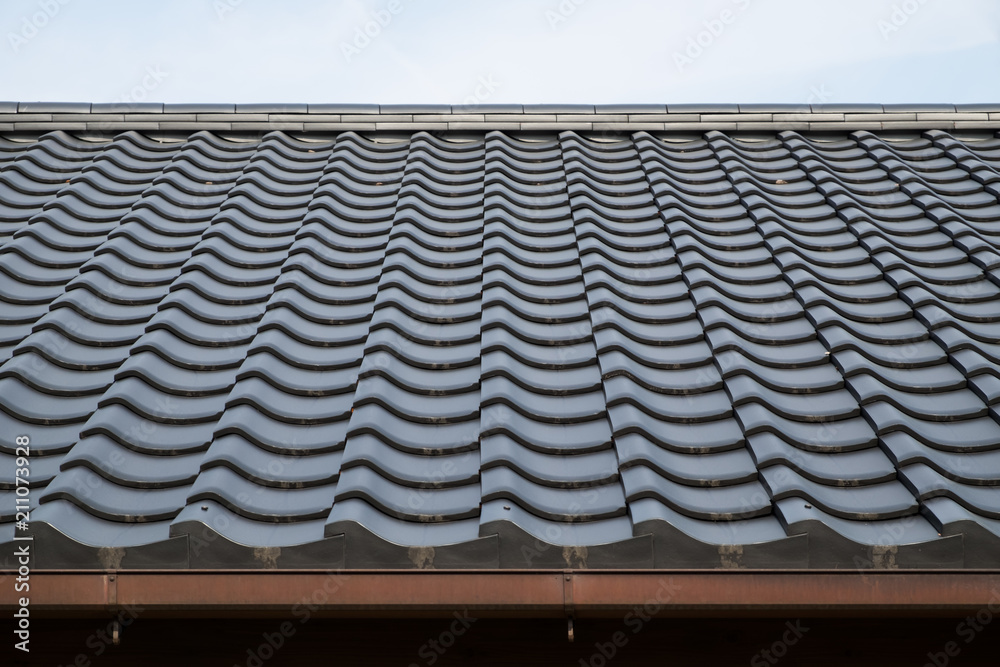 Tile roof pattern. Tile roof pattern.