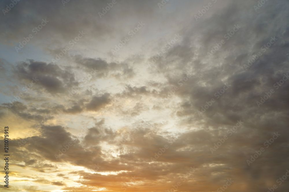 Beautiful orange sky.