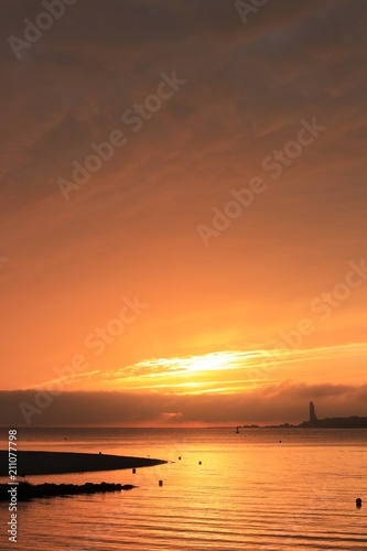 schöner Sonnenaufgang an der Kieler Förde