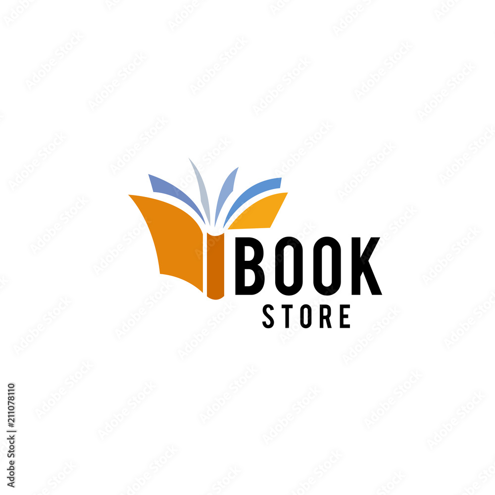 colorful book open logo colorful book open logo