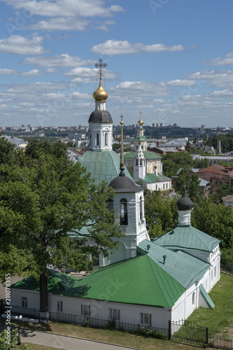 Владимир. Вид с Водонапорной башни на Никольскую церковь и Кремль.