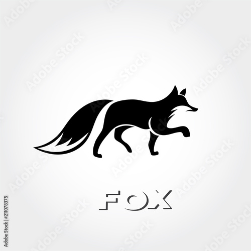 care full walking fox art logo