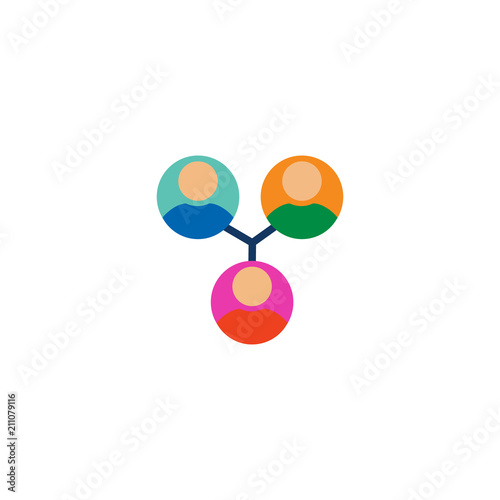 Diagram Business People Logo Icon Design