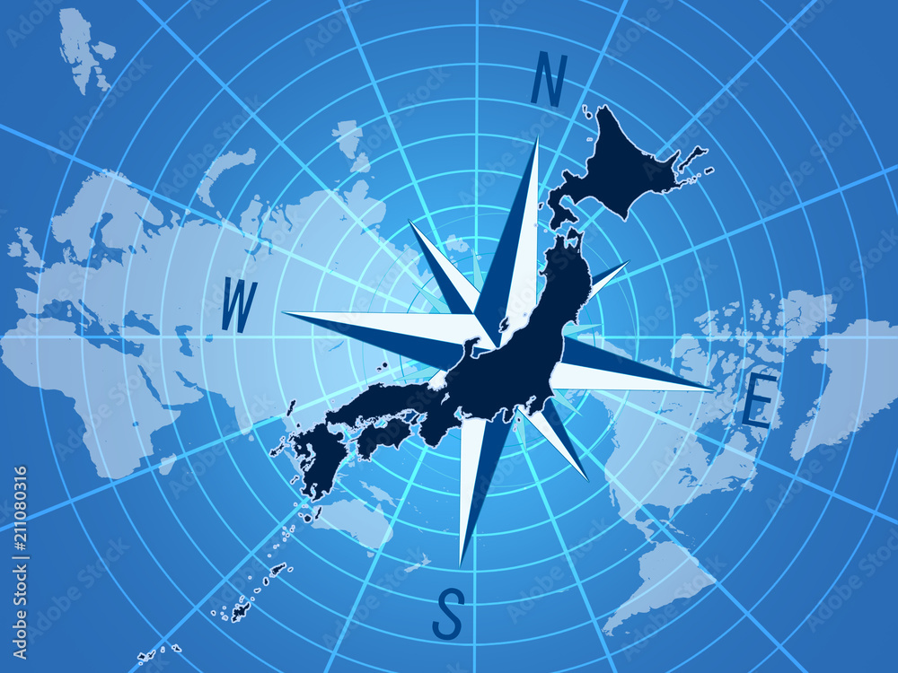 グローバル ビジネス 地球 世界地図 日本地図 ビジネス背景 Stock Illustration Adobe Stock