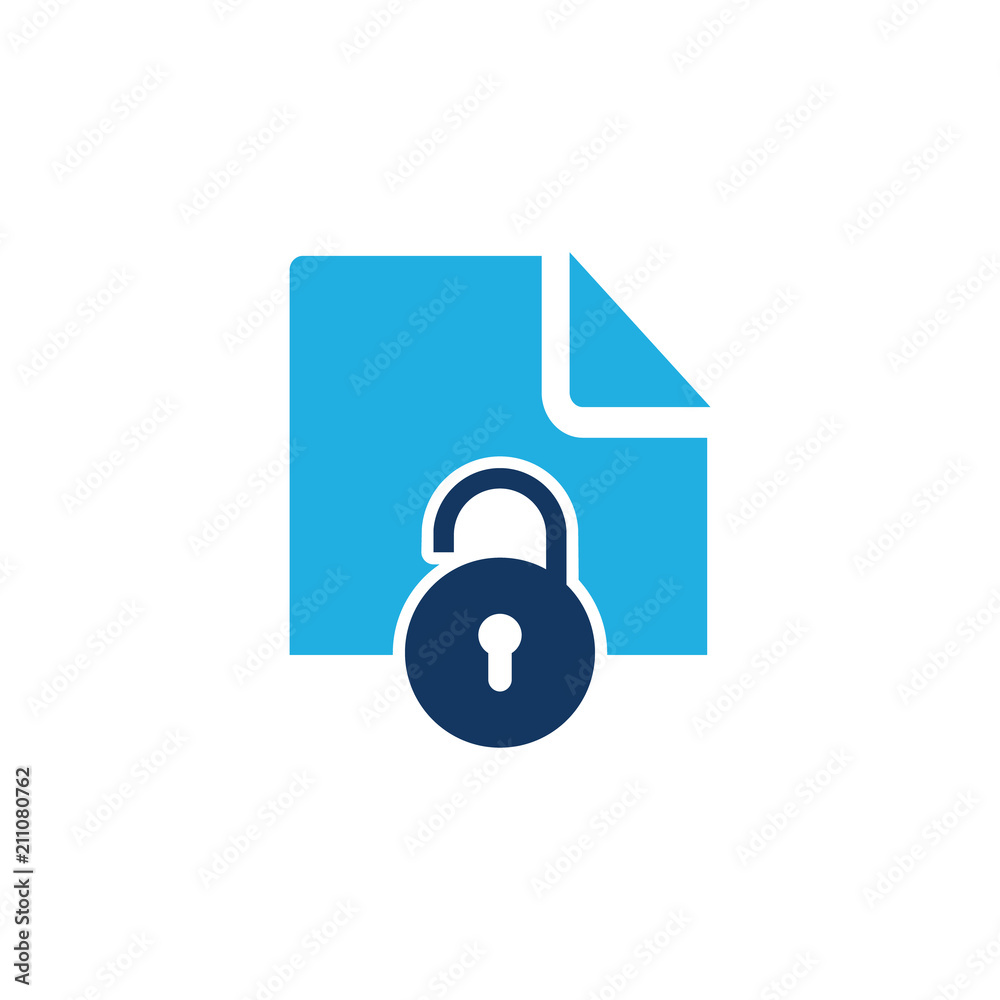 Lock Document Logo Icon Design Lock Document Logo Icon Design