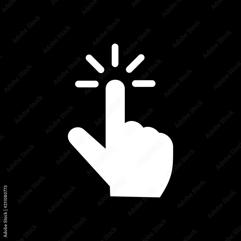Obraz premium One finger click vector icon